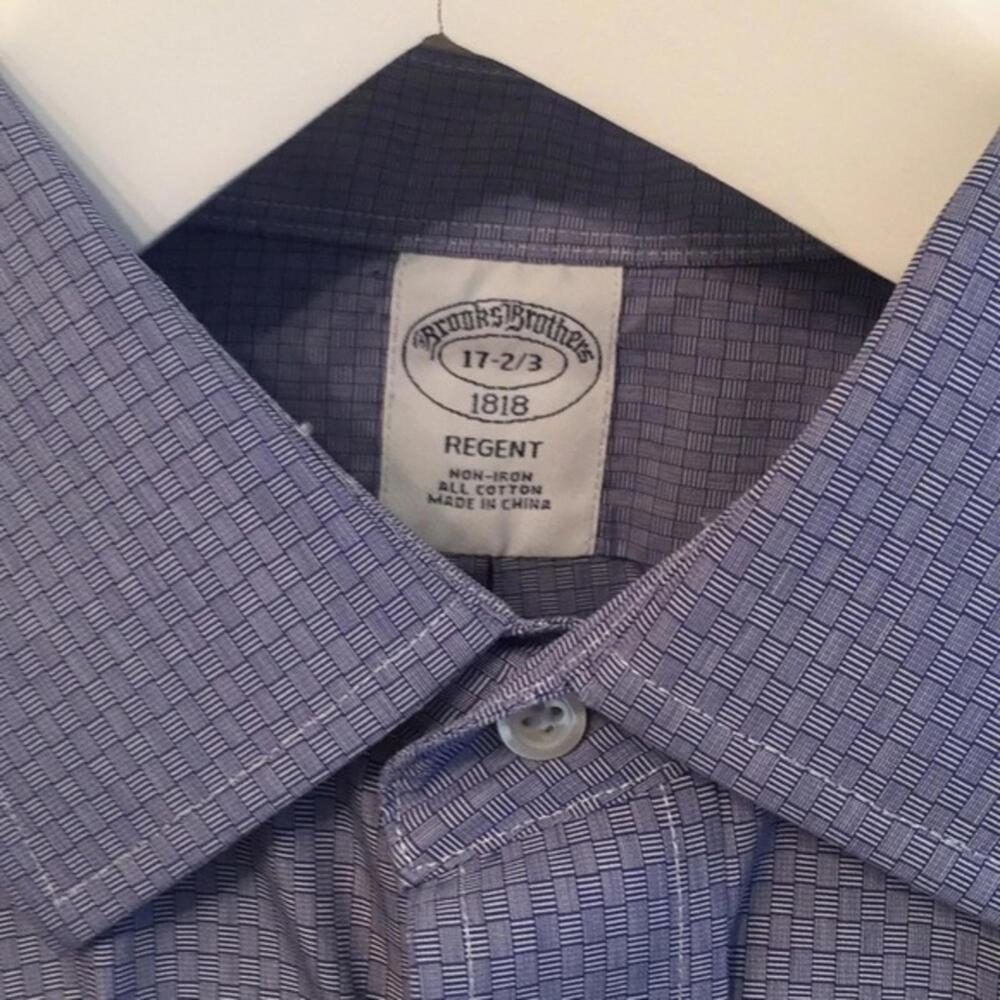 Brooks Brothers 17-⅔ Regent non-iron shirt blue - Picture 2 of 4